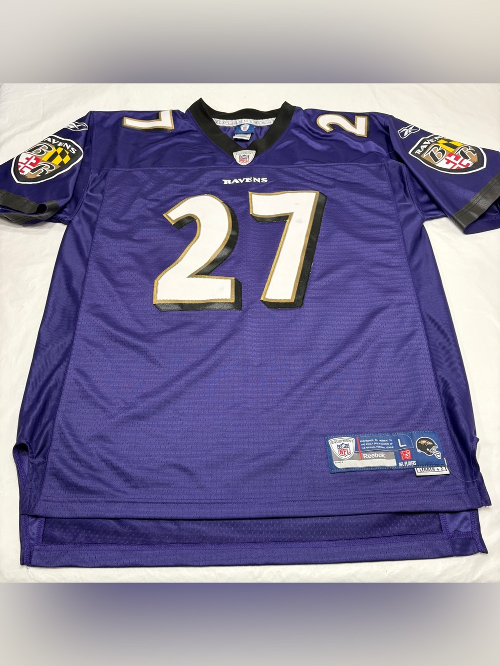 Ray Rice #27 Reebok Jersey Baltimore Ravens Purple Men’s Large